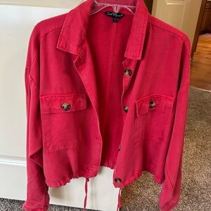 Women's Soft Red Utility Jacket